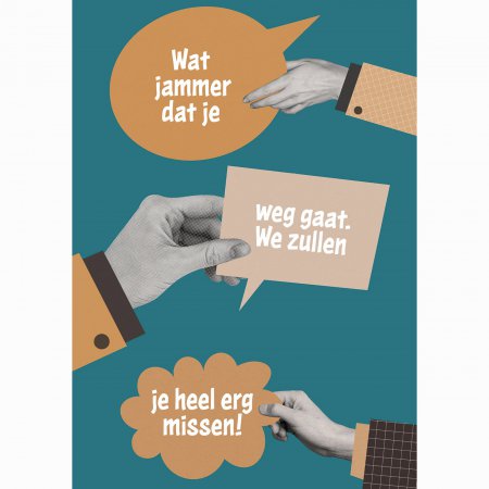 Collega Wat jammer dat je weg gaat