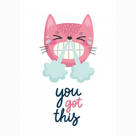 Beterschap You got this - sneezing cat