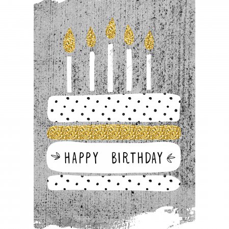 Verjaardag Happy Birthday Gold sparkle