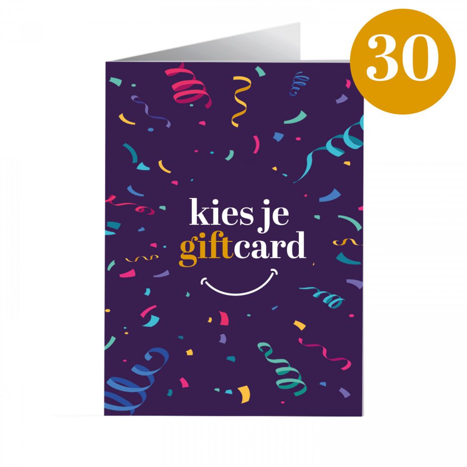Kies je Giftcard 30 euro